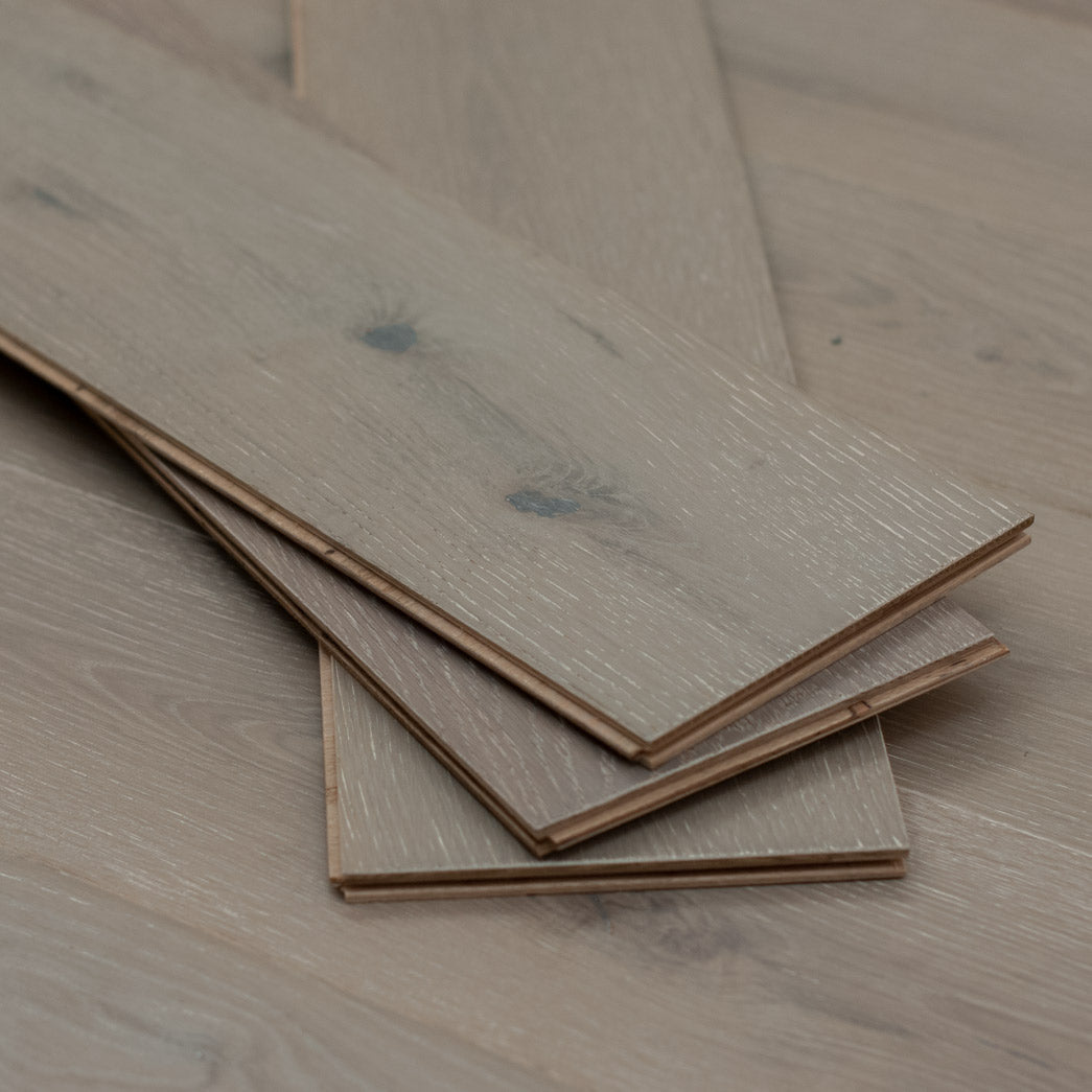 Xulon Outerbanks Sandy European white oak 9/16" thick 7.5" wide 3mm veneer Hardwood Flooring