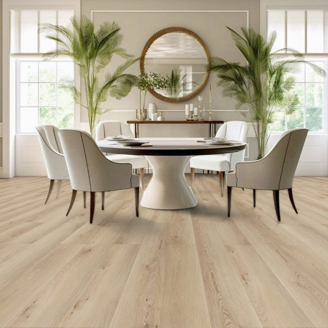 Xulon Flooring-Hillcrest-XF129008H-Fawn-8mm-20mil-Painted Bevel-EIR Vinyl Plank-Room Scene