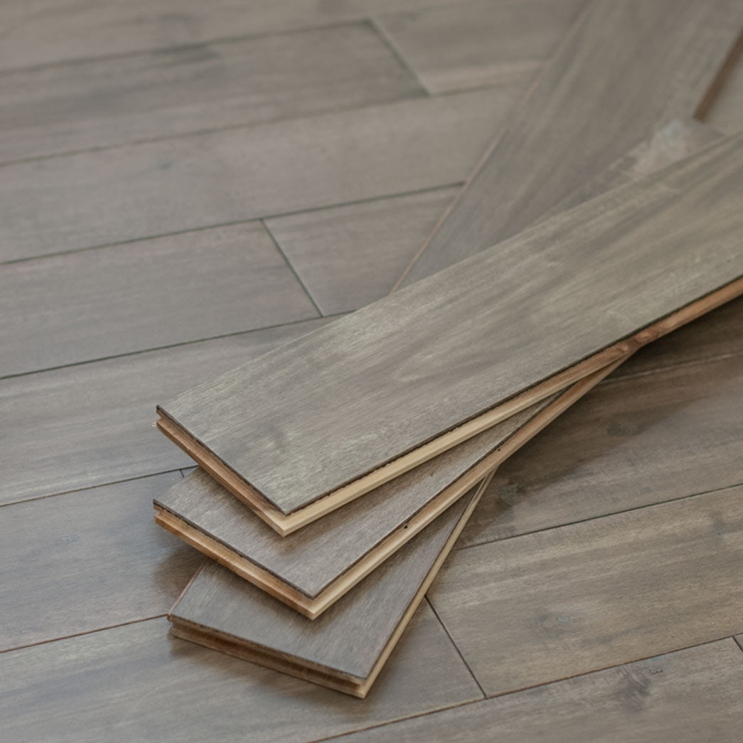 Xulon Mimosa London Fog Solid Acacia 5" Solid Prefinished Hardwood Flooring