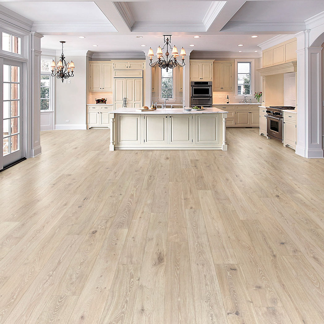 Xulon Flooring Bryce Mojave Oak 1/2" European Oak 7.5" Wiredbrush Engineered Hardwood XFW45BR Room Scene