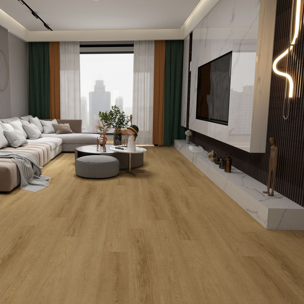 Xulon Flooring Walden Charn 30mil Warelayer 12mm EIR Painted Bevel LSPC Vinyl Plank LVP XF1543-00149 Room Scene